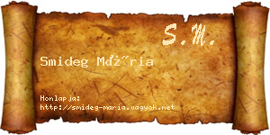 Smideg Mária névjegykártya